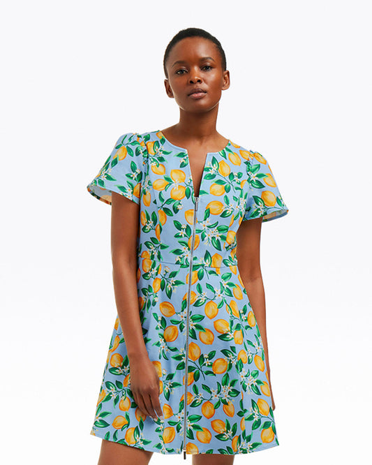 Draper James Lemon Blossom Mae Love Circle Dress in Lemon Blossom