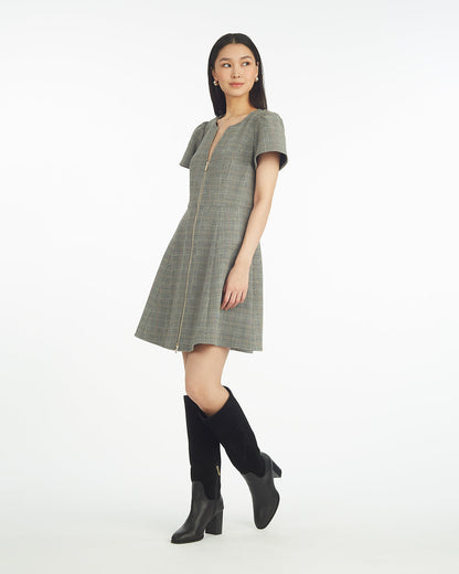 Draper James Glen Plaid Mae Love Circle Dress