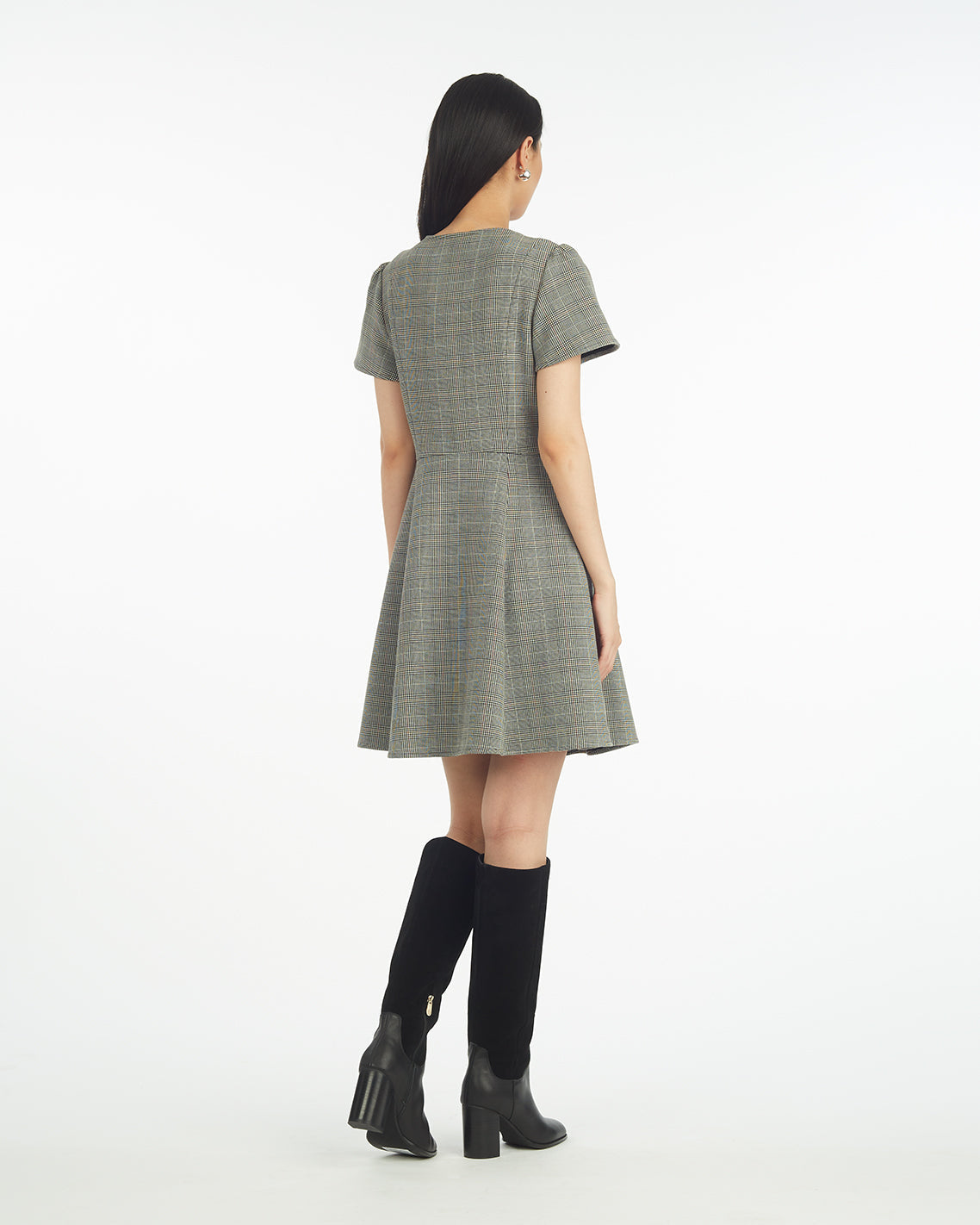 Draper James Glen Plaid Mae Love Circle Dress
