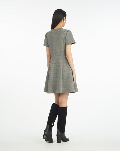 Draper James Glen Plaid Mae Love Circle Dress