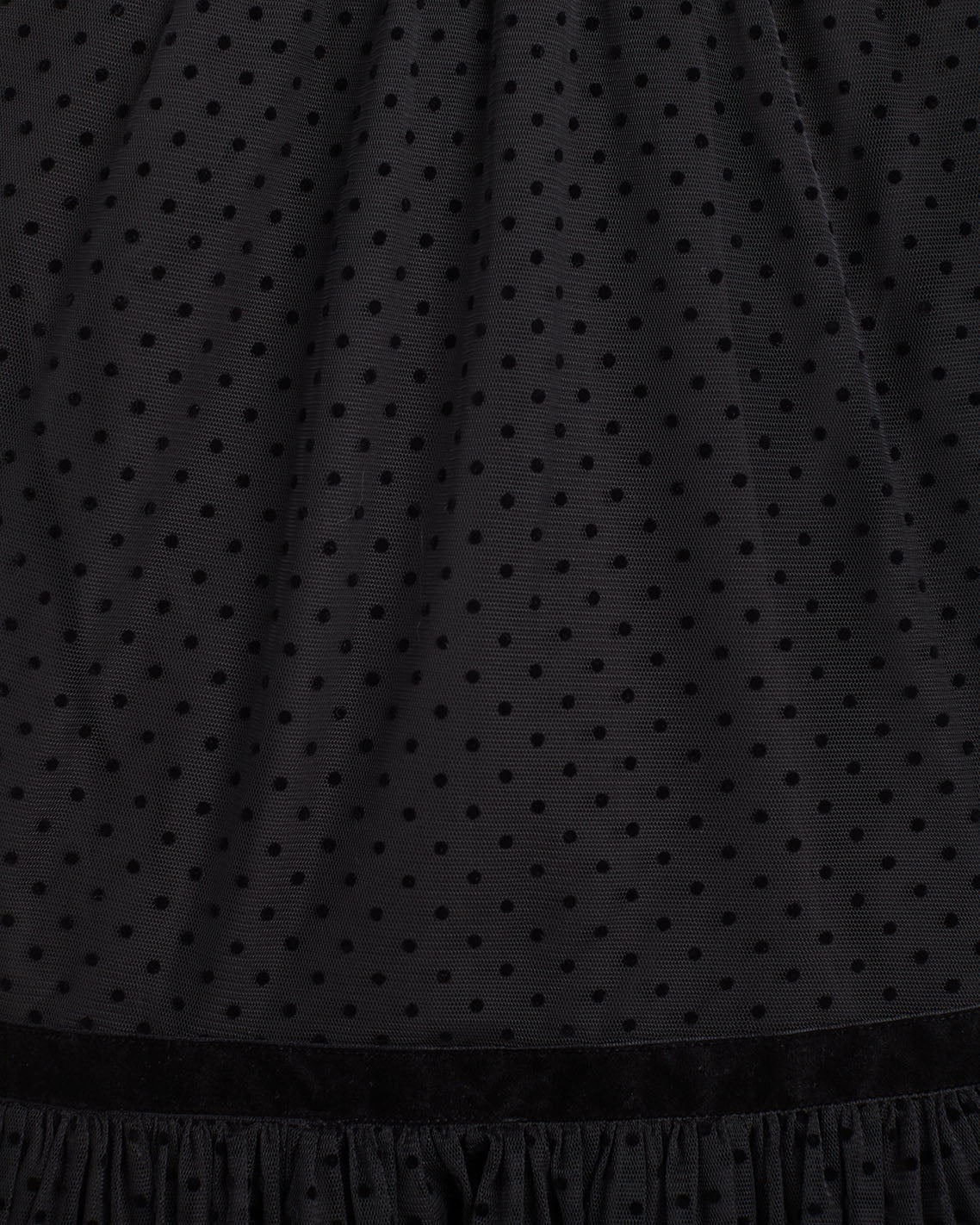 Draper James Belle Meade Black Long Sleeve Shift Dress in Tulle