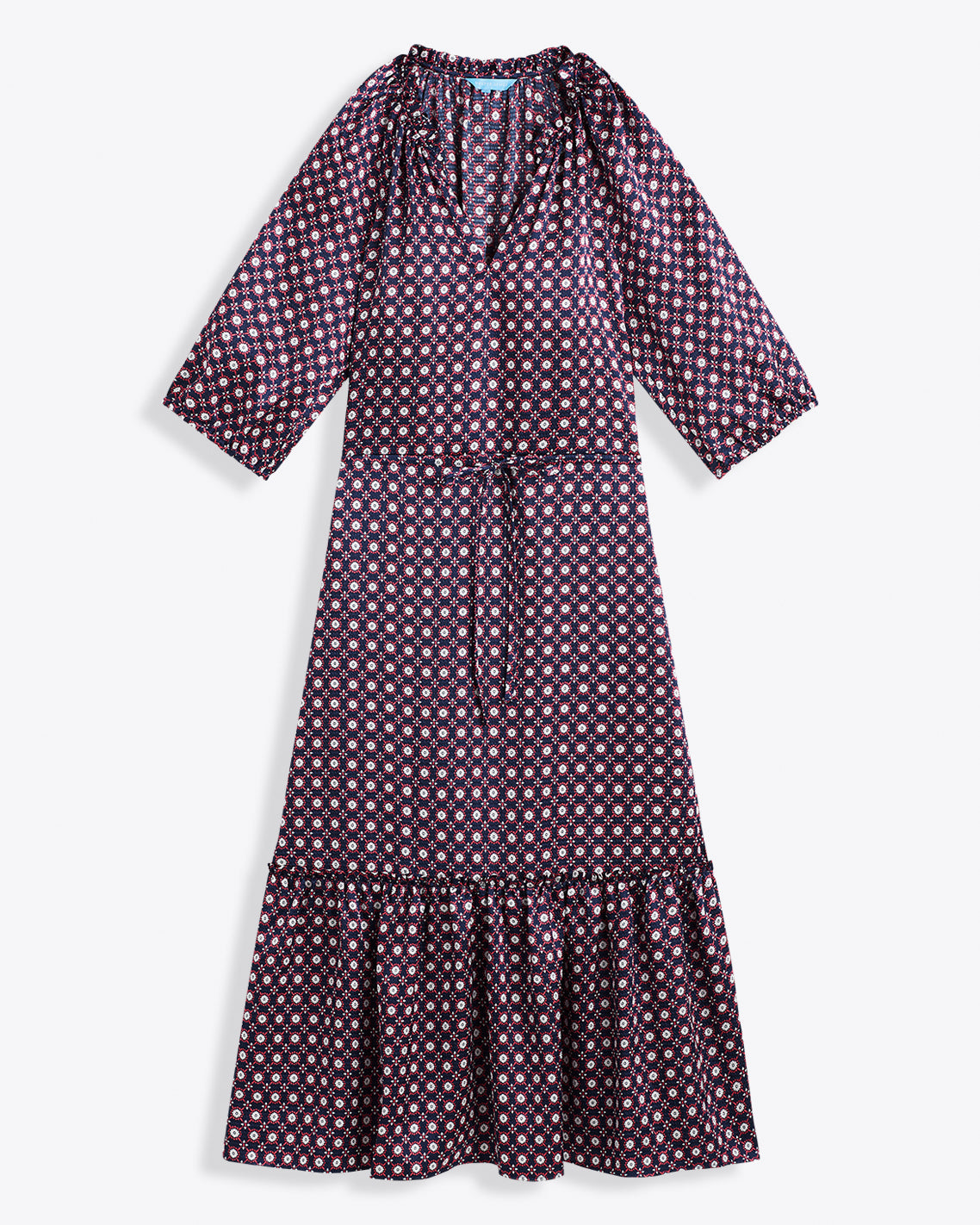 Draper James Nassau Navy Martina Midi Dress | Women's Midi Dresses by Draper James