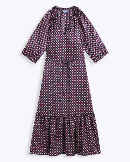 Draper James Nassau Navy Martina Midi Dress | Women's Midi Dresses by Draper James
