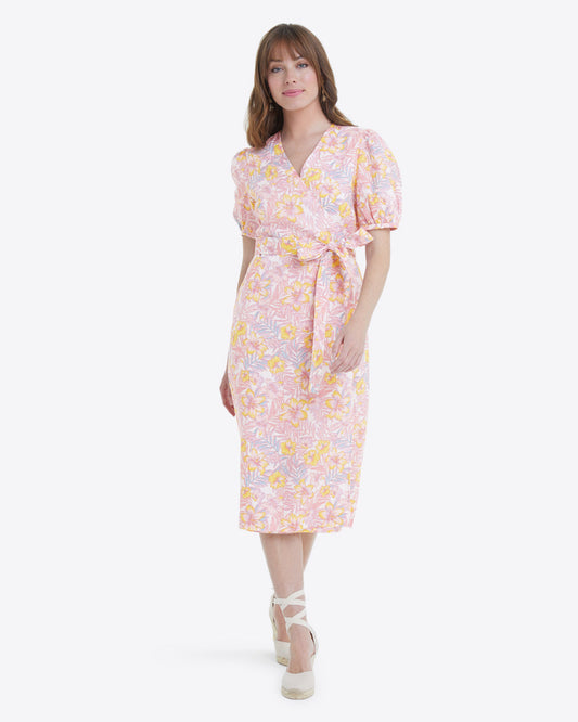 Draper James Lily Floral Rhonda Wrap Dress in Lily Floral