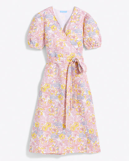 Draper James Lily Floral Rhonda Wrap Dress in Lily Floral