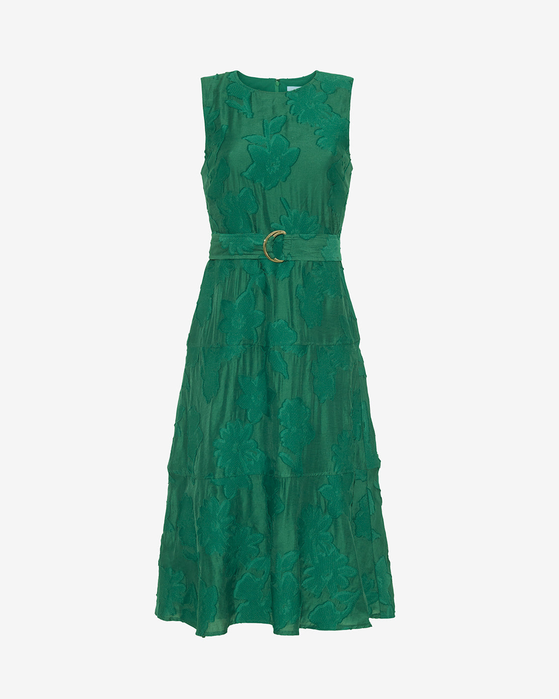 Draper James Green Elliston Midi Dress in Jacquard