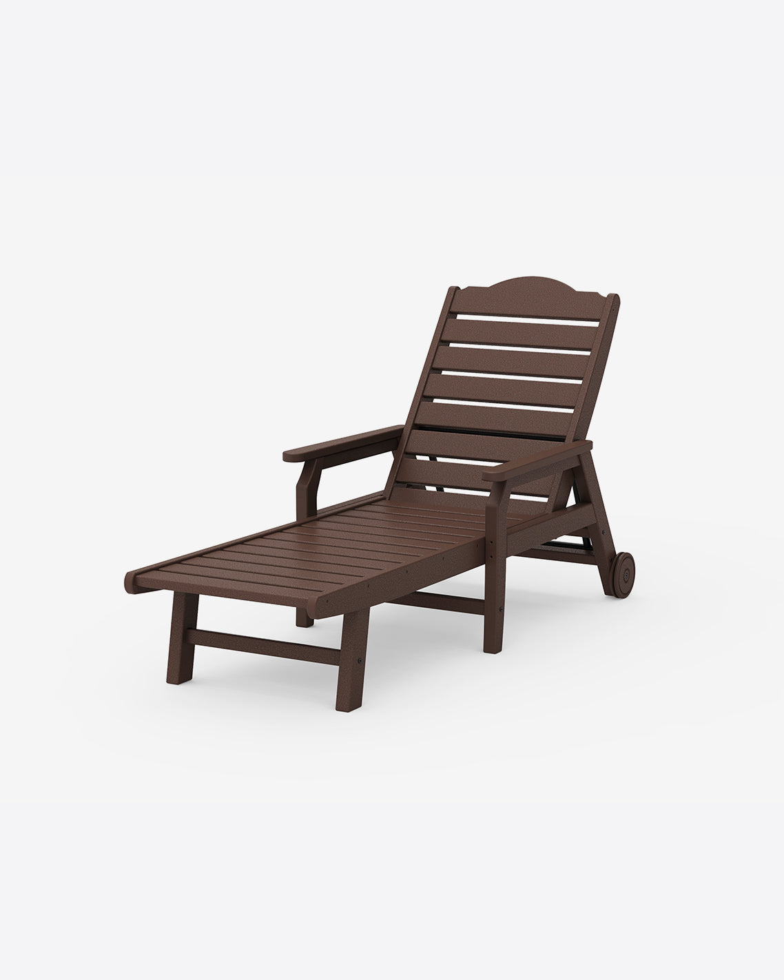 Draper James Mahogany Savannah Chaise with Arms & Wheels in Blue