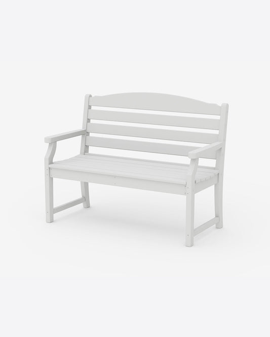 Draper James White Savannah 48" Bench in Natural