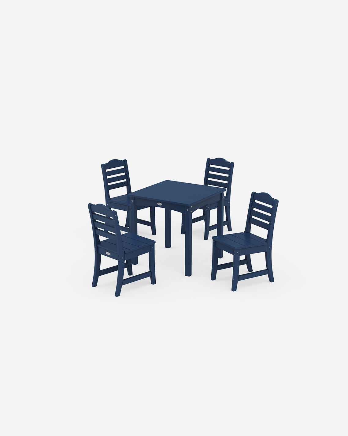 Draper James Navy Savannah Kids 5-Piece Dining Set in Gray