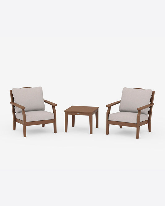Draper James Teak Savannah 3-Piece Deep Seating Set in Sage