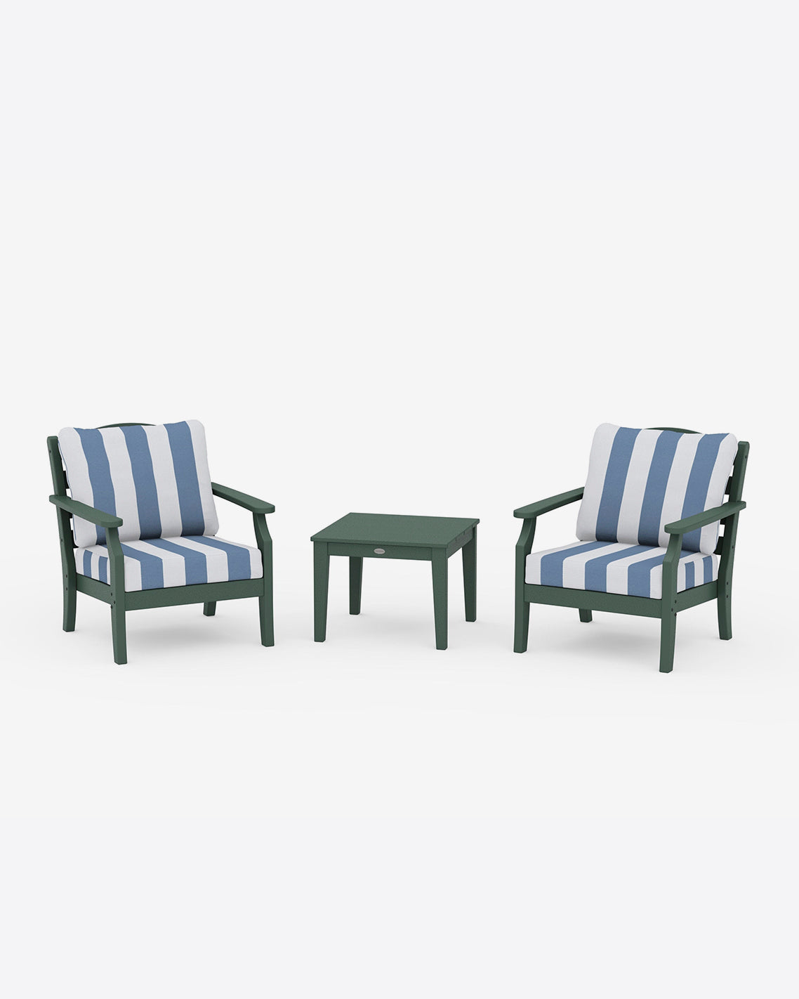 Draper James Forest Savannah 3-Piece Seating Set – Cabana Stripe Teal