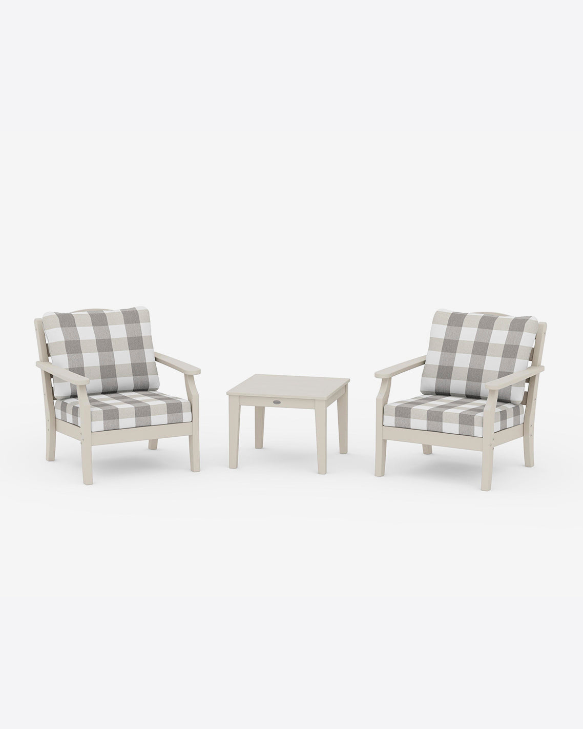 Draper James Sand Savannah 3-Piece Seating Set – Buffalo Plaid Green
