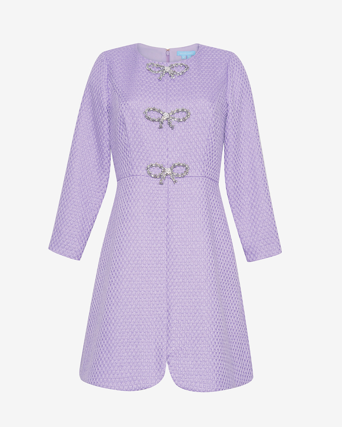 Draper James Lilac Breeze Long-Sleeve Sadie Shift Dress in Lilac