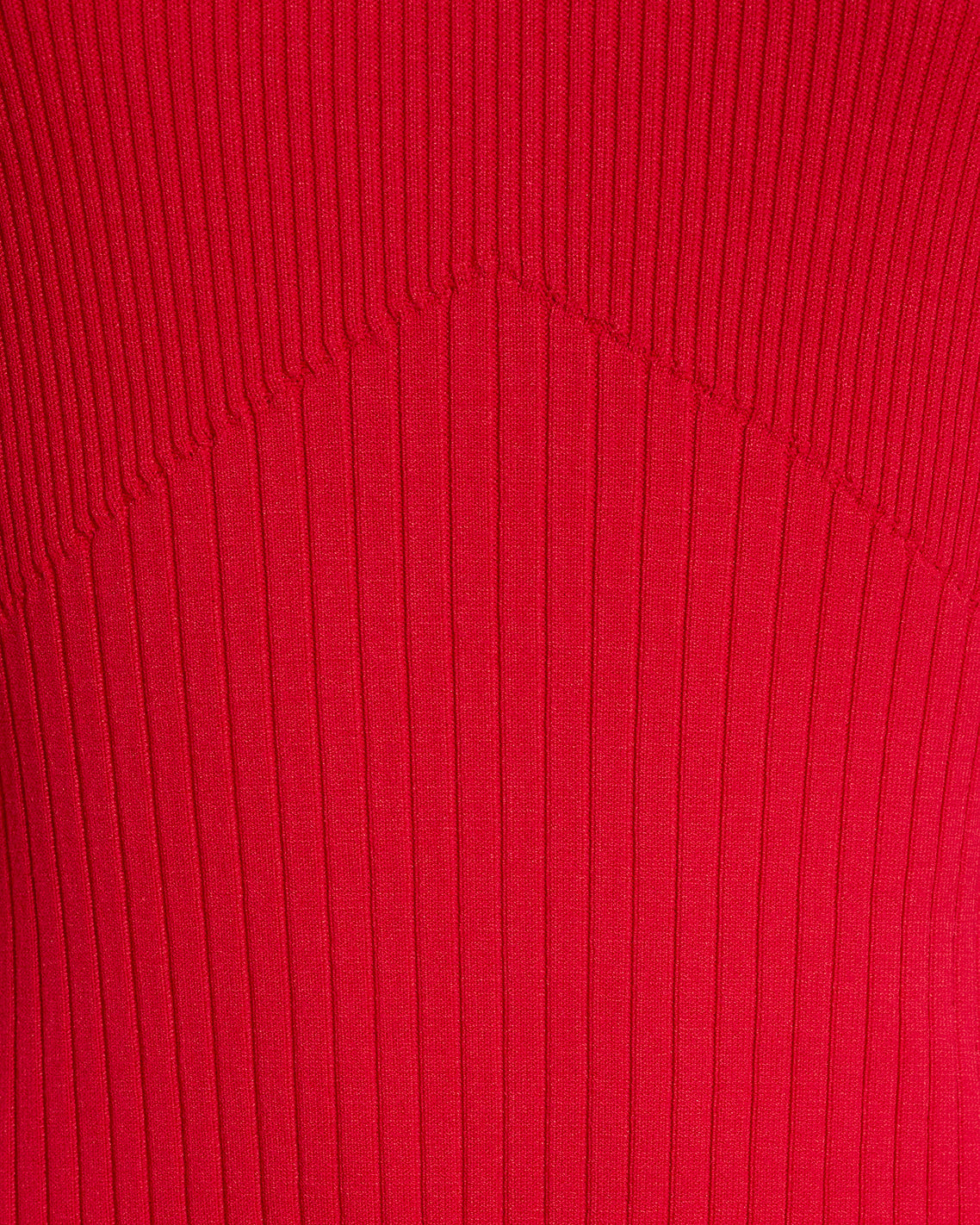 Draper James Red Lennox Mockneck Ribbed Knit Dress in Red