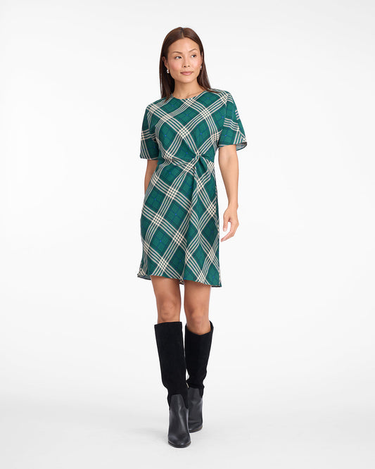 Draper James Green Multi Every Mini Dress in Plaid