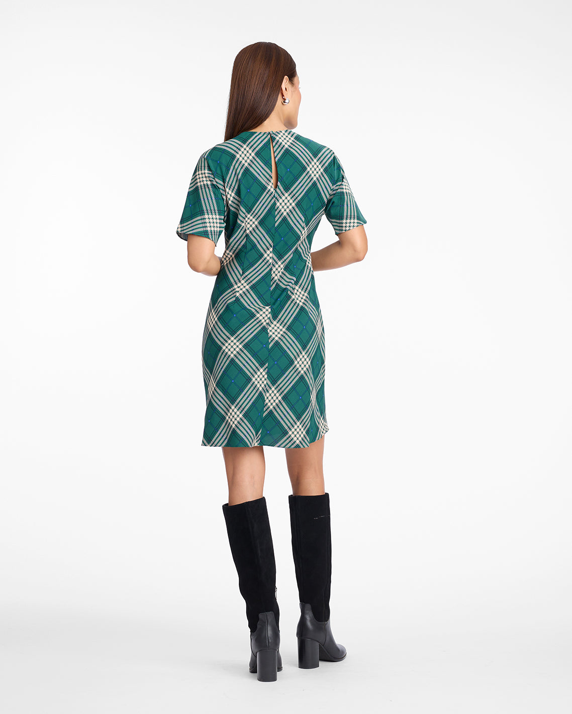 Draper James Green Multi Every Mini Dress in Plaid