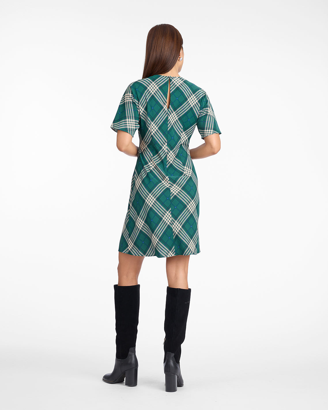 Draper James Green Multi Every Mini Dress in Plaid