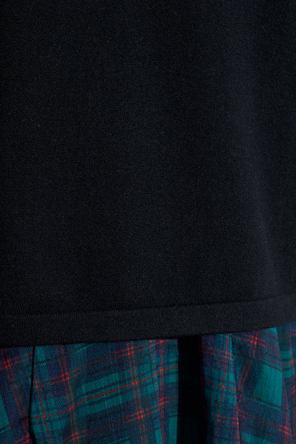 Draper James Evergreen Tartan Elliot Sweater Dress in Evergreen Tartan