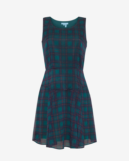 Draper James Evergreen Tartan Elliot Sweater Dress in Evergreen Tartan