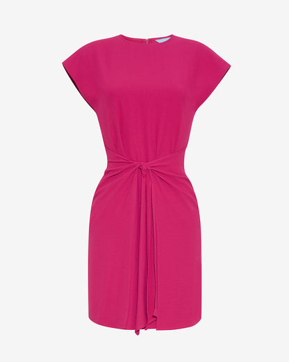 Draper James Pink Scarlet Mini Wrap Dress in Cranberry