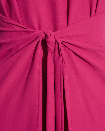 Draper James Pink Scarlet Mini Wrap Dress in Cranberry