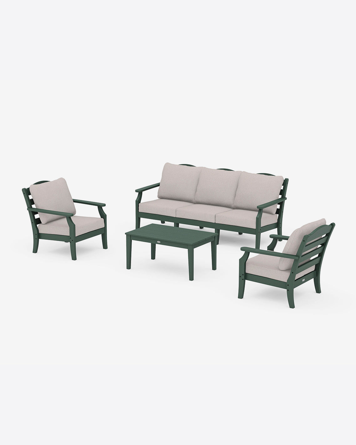 Draper James Forest Savannah 4-Piece Seating Set with Sofa in Cream