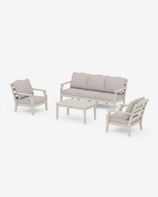 Draper James Sand Savannah 4-Piece Deep Seating Set with Sofa – Original