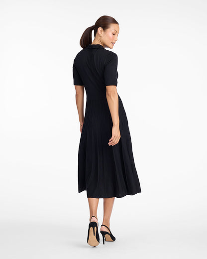 Draper James Black Collared Midi Dress