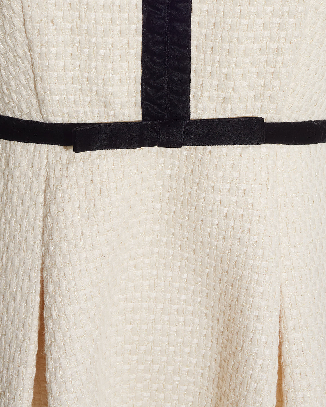 Draper James Magnolia White Sarabeth Tweed Mini Dress in Vanilla